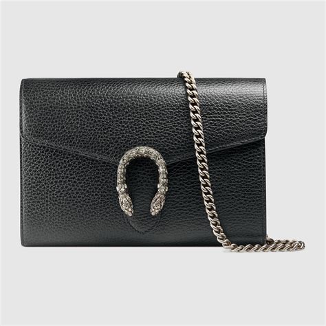 gucci black leather dionysus